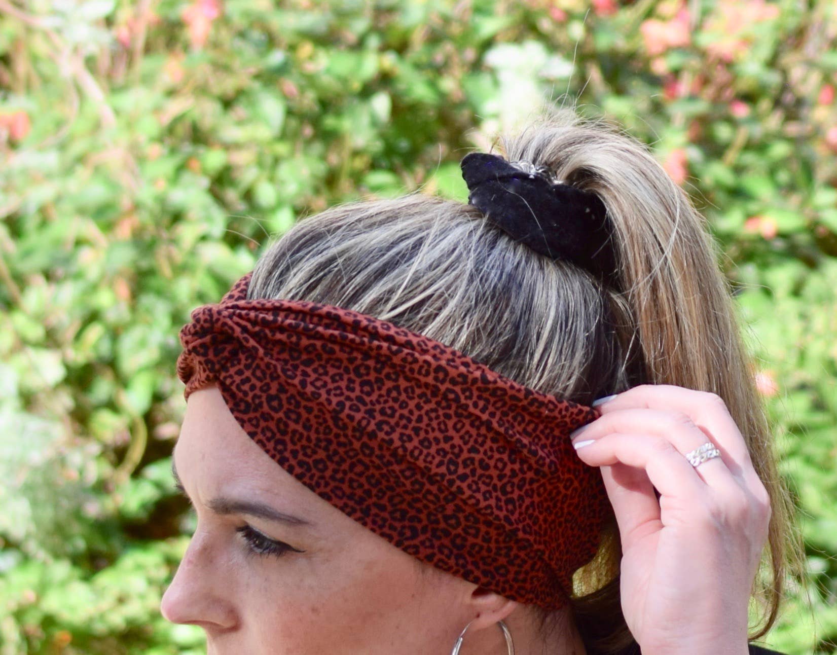 Petitama - Wholesale Fashion Headband - Women's - Rust orange leopard turban headbands for women1