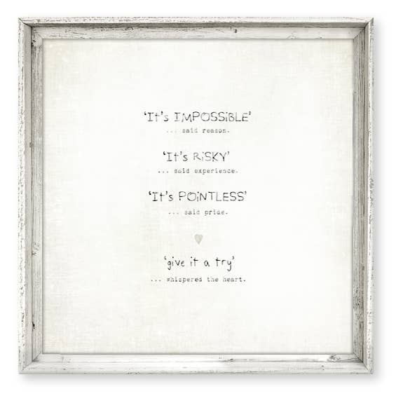 Whispered the Heart Framed Canvas Wall Art for wholesale by Sweet Gumball Inc.