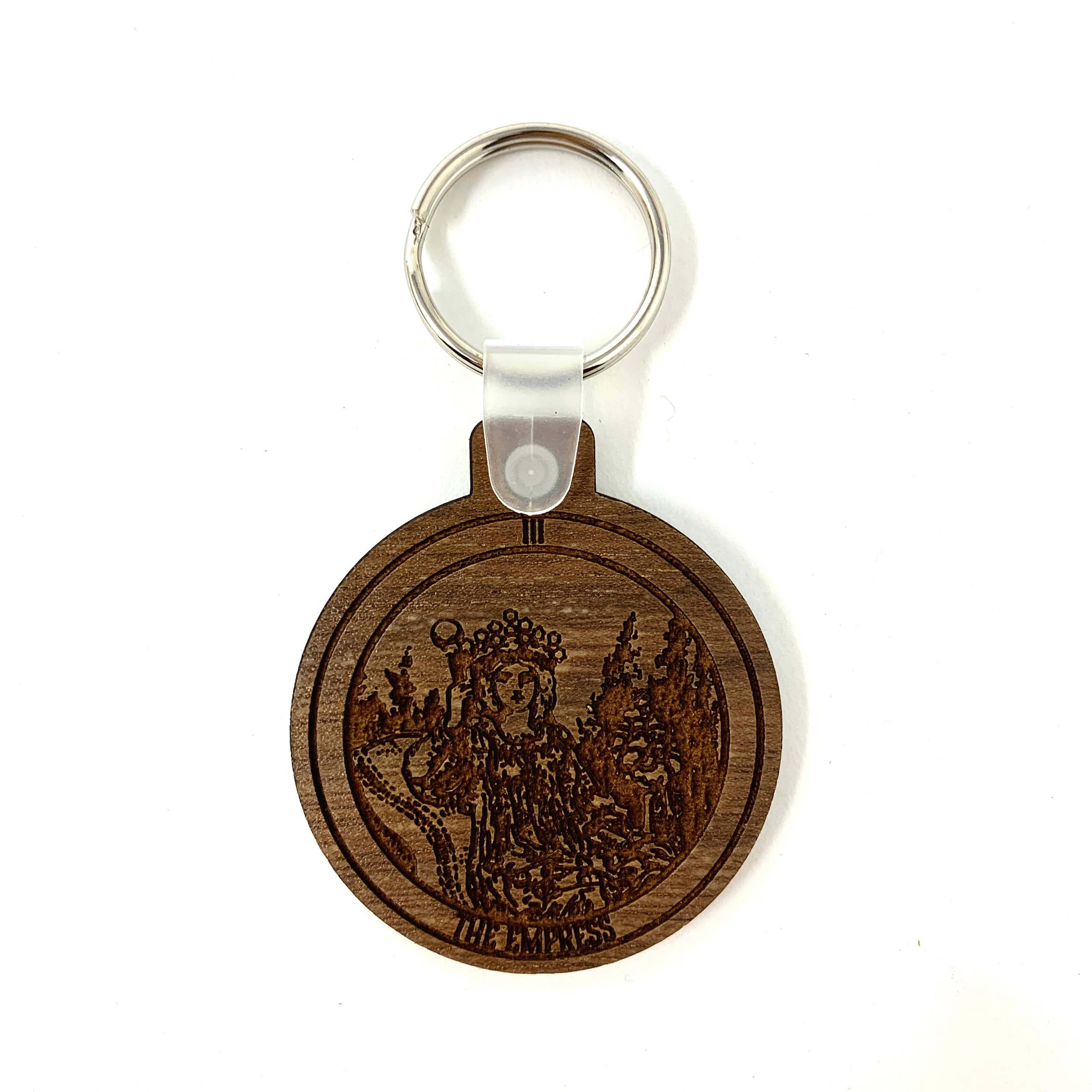 Insert Brand Here Shop - Wholesale Keychain - Unisex - KEYCHAIN - 03 Tarot - The Empress - Wood Key Chain Fob2