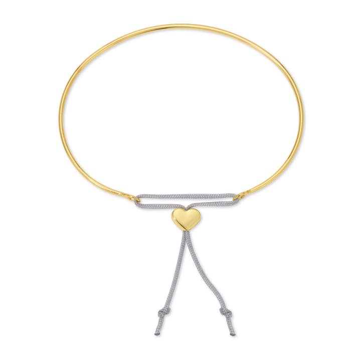 Lucky Feather - Wholesale Charm/Dangle Bracelet - Reminder Bracelet (New) - Loved (heart) - Gold1