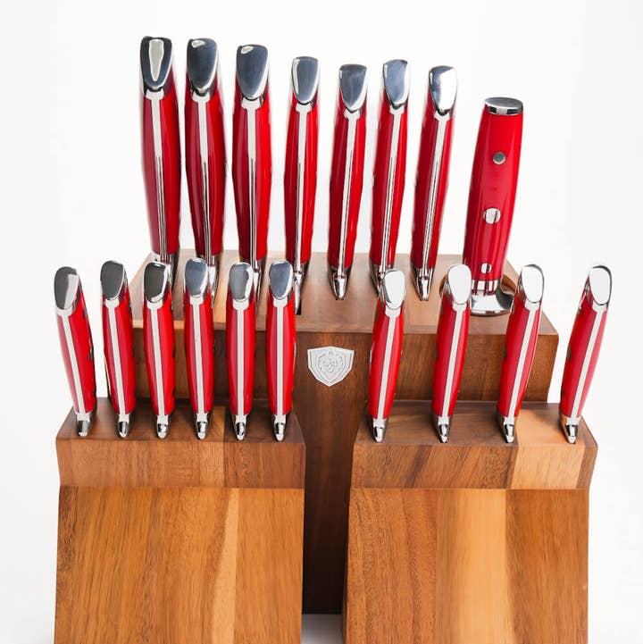 Dalstrong - Wholesale Knife Set - 18-piece Colossal Knife Set with Block | Red Handles | Gladiator Series | Knives NSF Certified | Dalstrong ©0