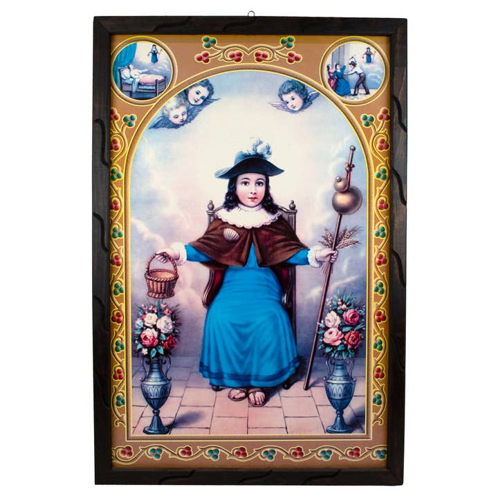 Mrcjsales - Holy Child of Atocha - Rustic Frame, Unique Mexican Art, Symbol of Hope & Love in Multiple Sizes, Perfect Home Decor & Meaningful Gift! for wholesale by mrcjsales