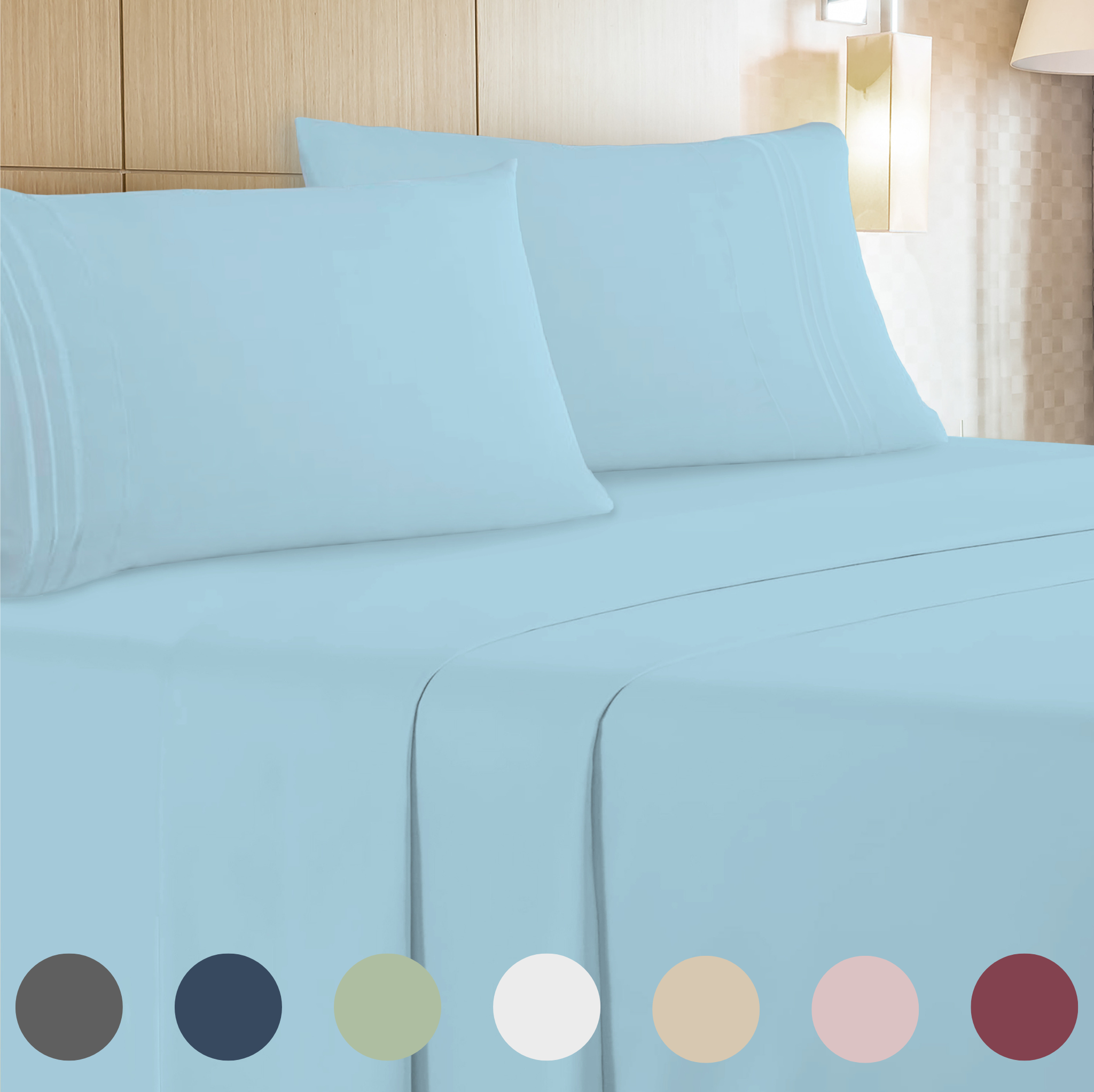 Leluxe Home - Wholesale Sheet Set -  Kathy Ireland 6 Piece Set Ultra soft Microfiber Sheet Set1