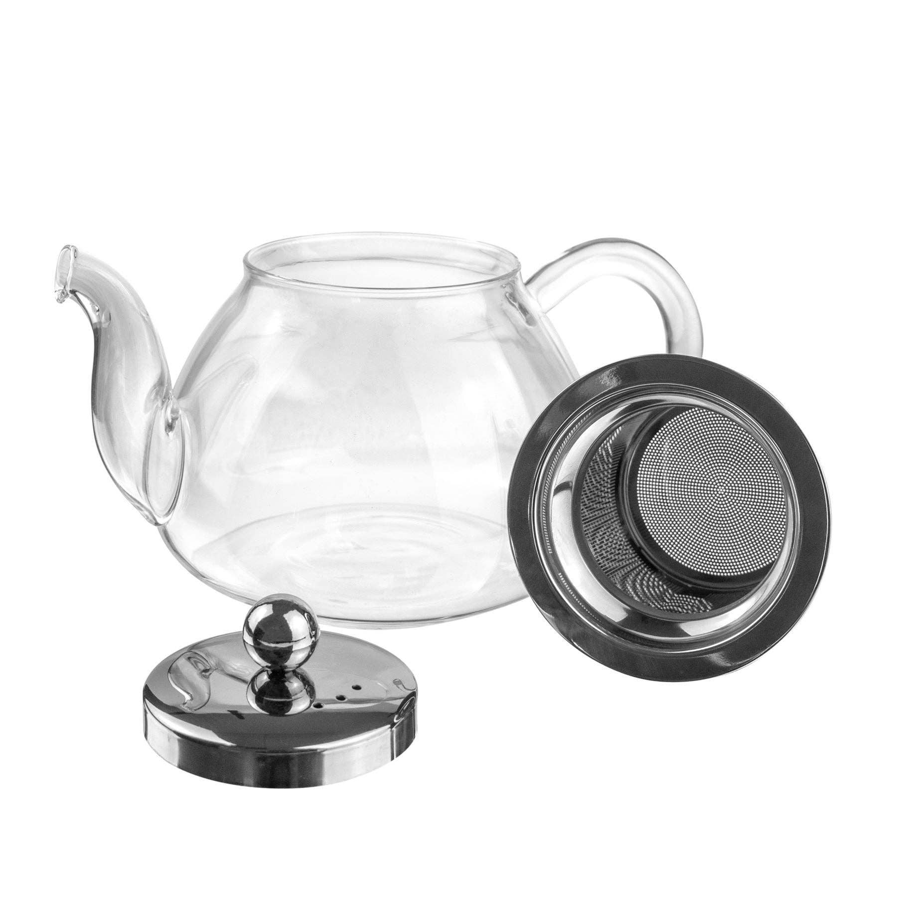 Rinkit Ltd - Wholesale Tea Pot - Argon Tableware Clear Glass Infuser Teapot - 700ml4