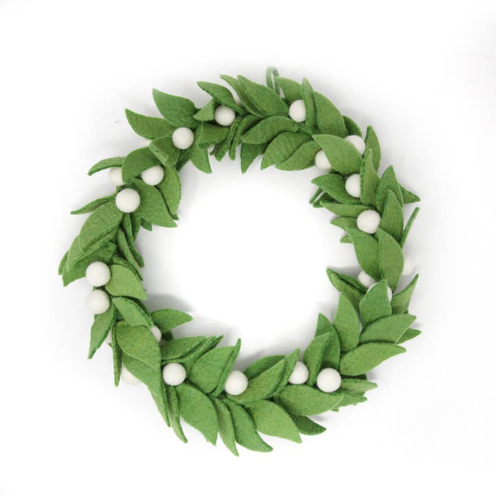The Felt Pod - Wholesale Bunting/Garland - Christmas Felt Wreath (Plain)