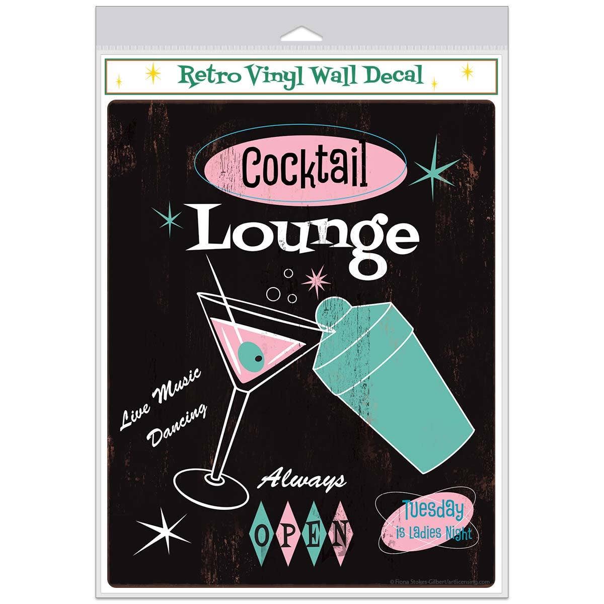 RetroPlanet – wholesale Wall decal/stickers – Cocktail Lounge 1950s Style Wall Decal1