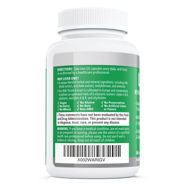 Balance One Supplements - Wholesale Oral Supplement/Vitamin - Liver One – Comprehensive Liver Support with Milk Thistle7
