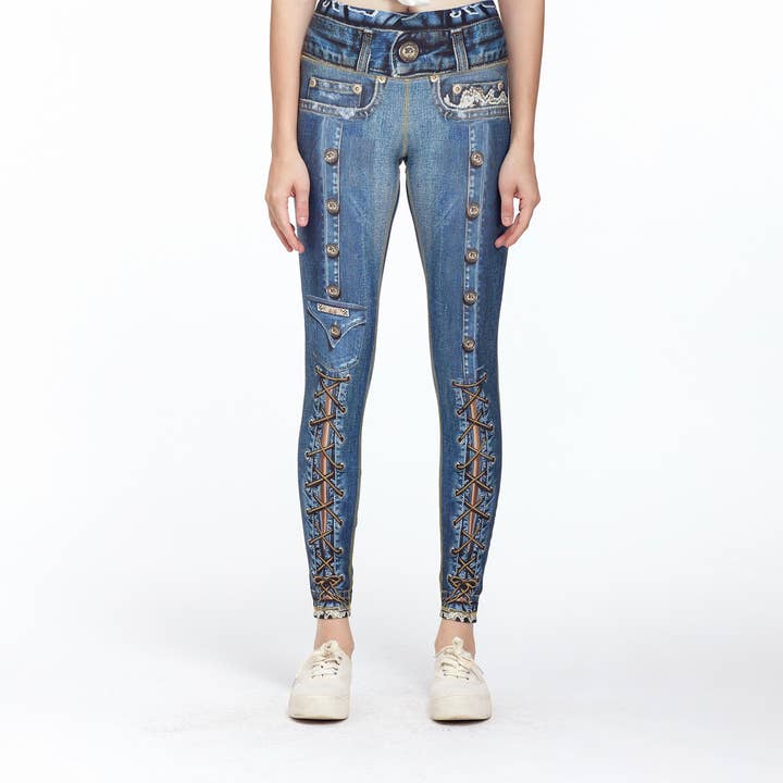 Denimtryck Leggings Sezar - Basic (4-Pack) för wholesale av IPNG Design