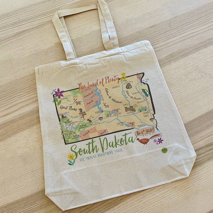 Katoenen canvas draagtas uit South Dakota voor wholesale door Gooseberry Designs