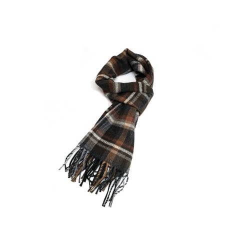 Foulard à carreaux pour homme multicolore fini à la main pour la vente par Ortiz & Reed