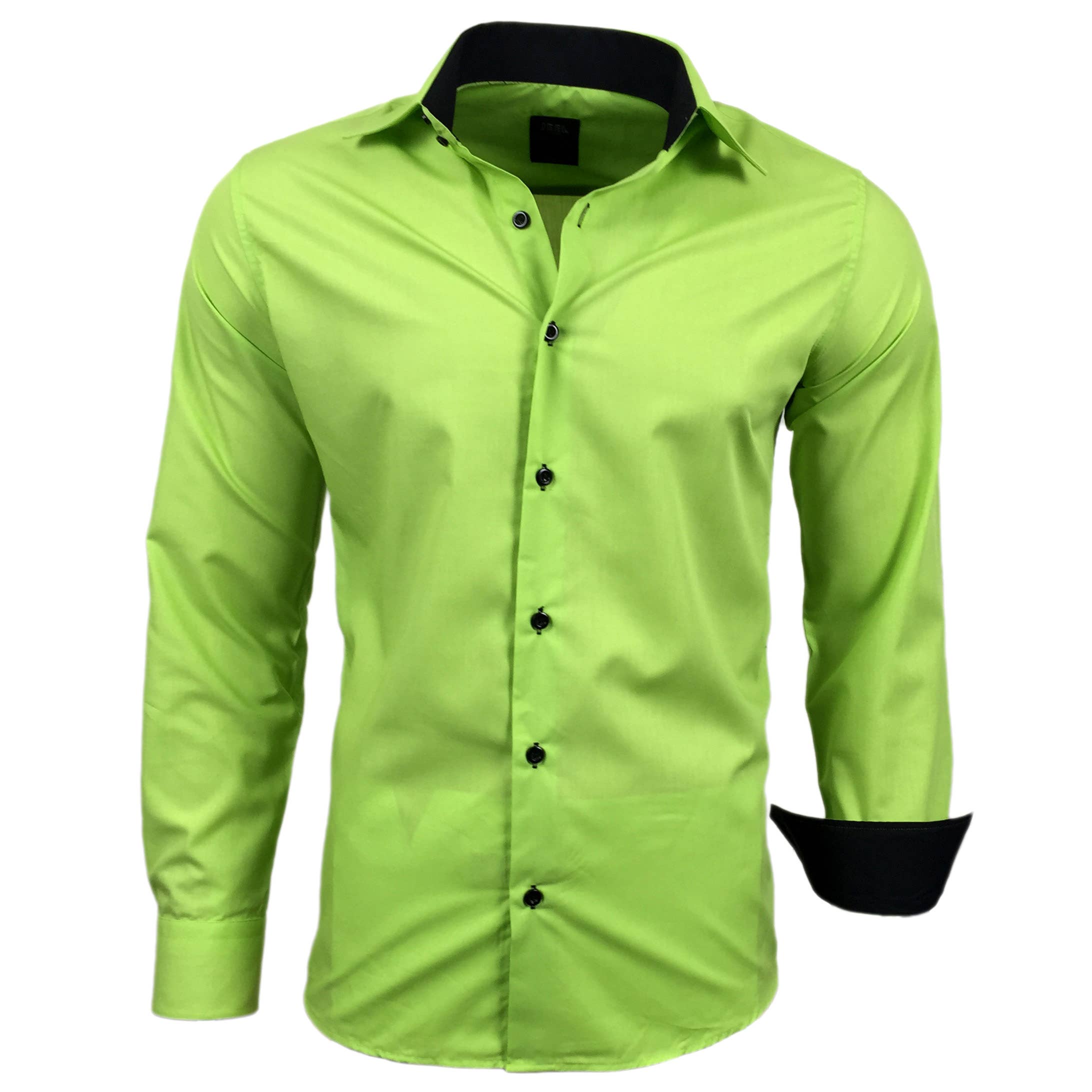 SUBLIMINAL MODE - Wholesale Button Down Shirt - Men's - Plain Two-Tone Basic Shirt18