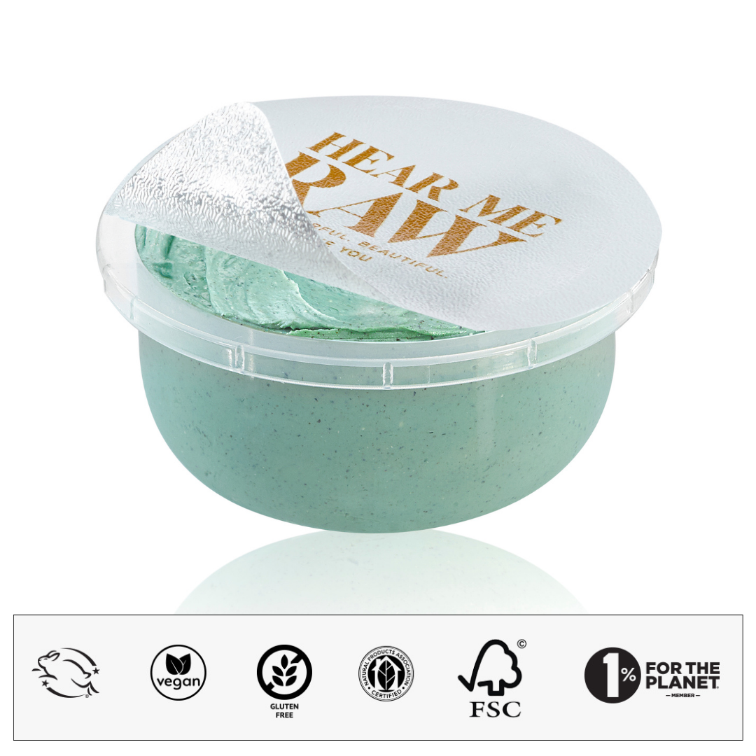 HEAR ME RAW – Máscara facial por atacado – O Clarificador com Pod de Recargila Verde Francês - 2.5 fl oz7