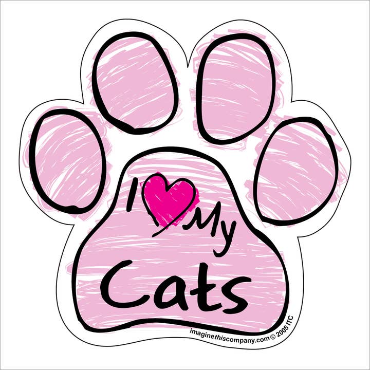 Katten roze krabbelpoot magneet voor wholesale door Imagine This Company