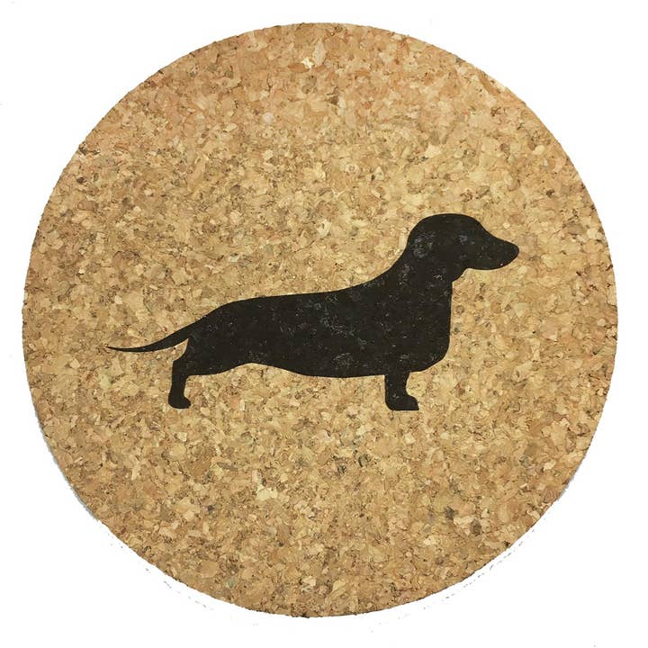 Dog Dachsund Cork Trivet for wholesale by Noomoon