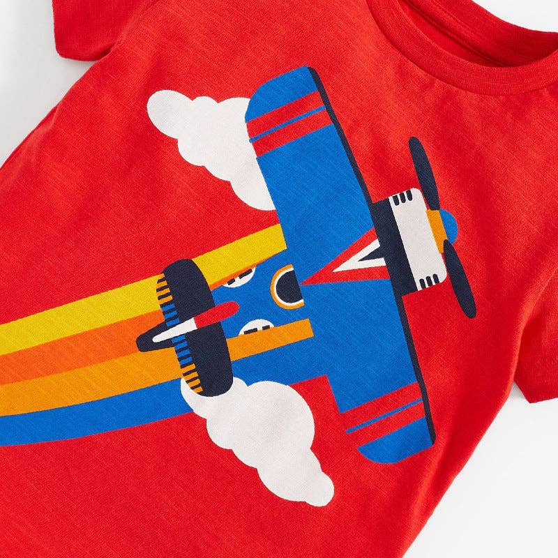 Baby Boy Cartoon Graphic Red Fashion Cotton T Shirt for wholesale on Faire3