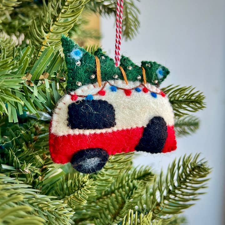 Ornaments 4 Orphans - Wholesale Ornament - Camper Felt Wool Christmas Ornament Â