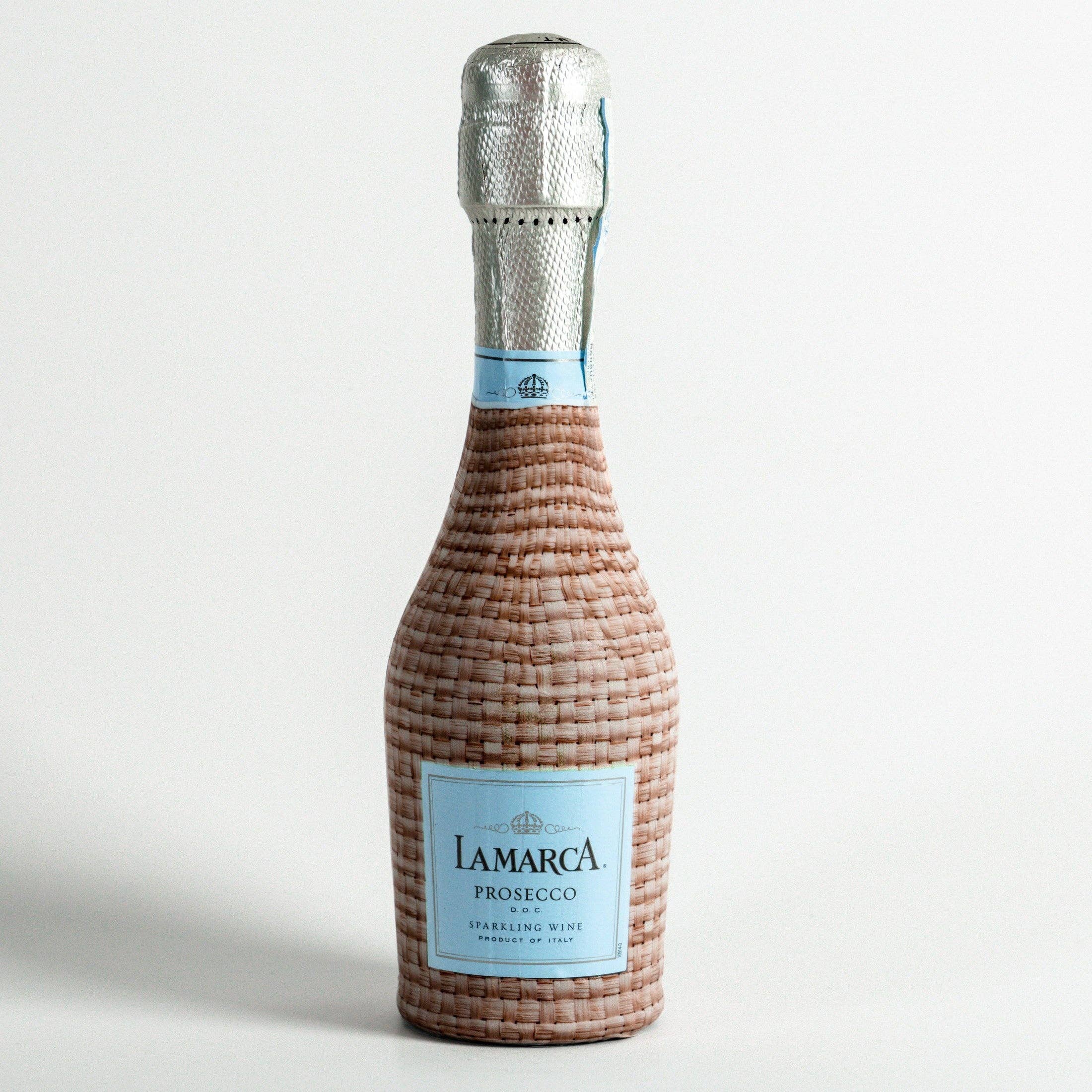 Beau Bottles – wholesale Wine gift bag – Beau Bottles Honey Rattan Weave - MINI Prosecco Collection - Six Pack0