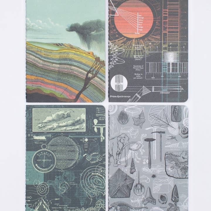 Cognitive Surplus EU - Wholesale Notebook - Natural History Pocket Notebooks 4-pack (Case of 4)3