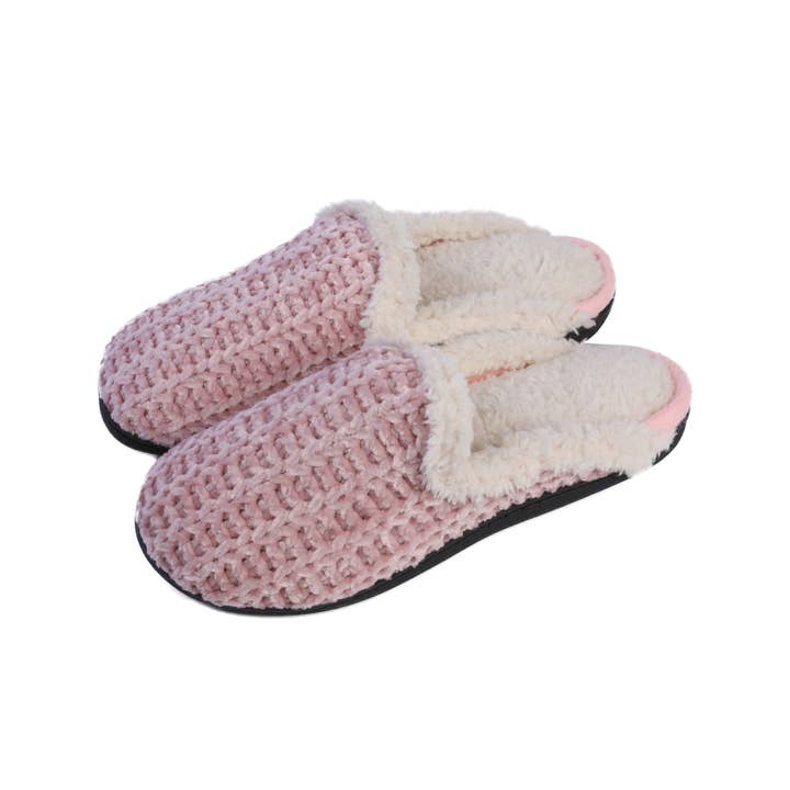 Roxoni - Wholesale Slippers - Women's - WOMEN'S SOFT INDOOR SUEDE FURR CLOG SLIPPERS.2