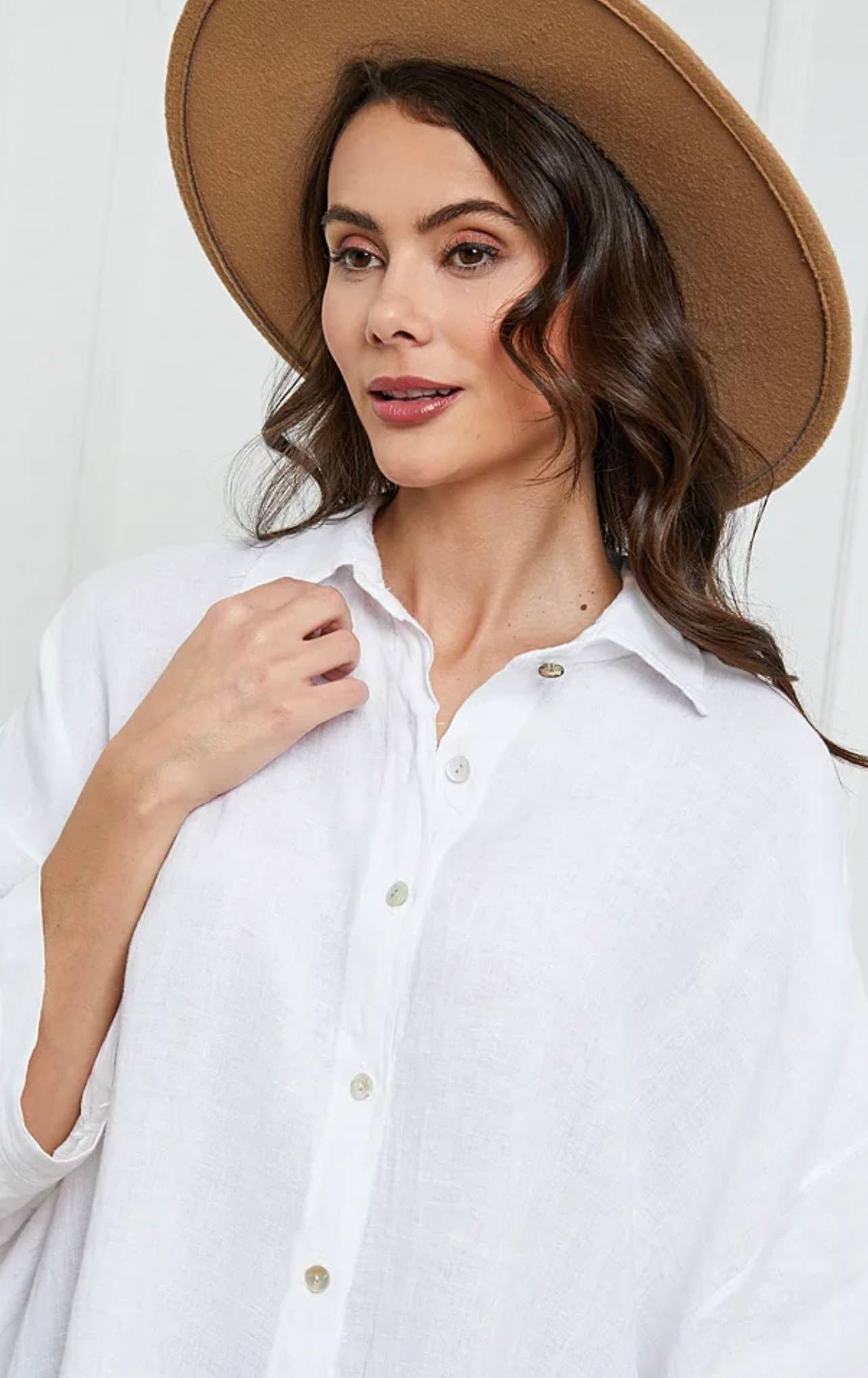LÉA & LUC - Wholesale Button Down Shirt - Women's - 100% Linen Shirt REF. 285833