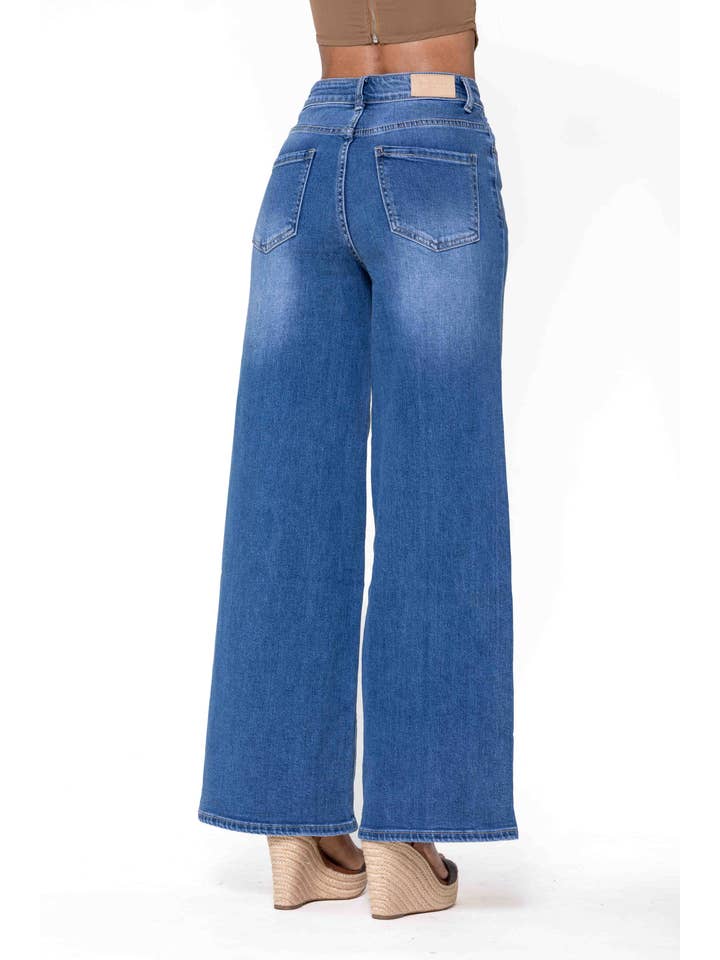 Nina Carter - Vente Jean – femme - Nina Carter super WIDE LEG taille haute stretch YY30015