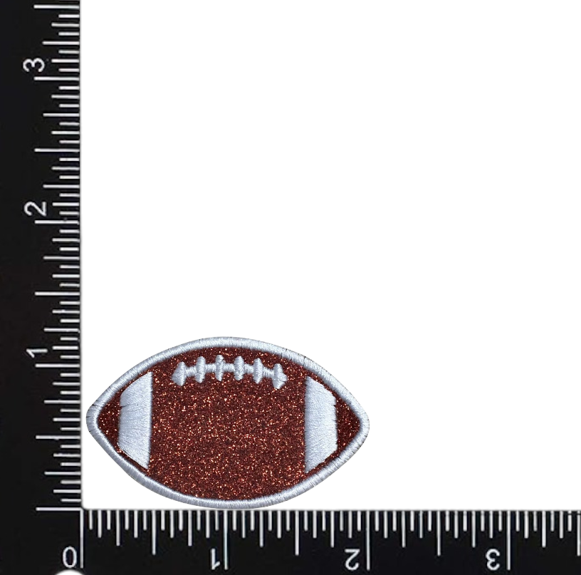 Wholesale Applique - Vente Écusson - Football - Paillettes Marron CHOIX DE TAILLE Patches Thermocollants0