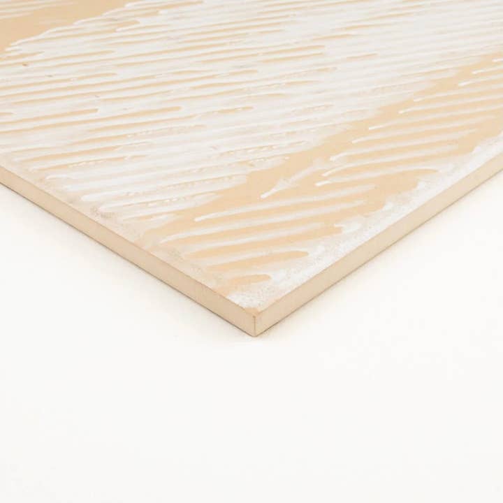 Soho Surfaces - Wholesale Wall Tile - Dimensi | 12"x36" Ivory Bevel Ceramic Deco Wall Tile 3