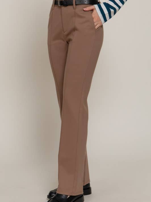 Pantalon droit en ponte avec ceinture pour la vente par MintChoco