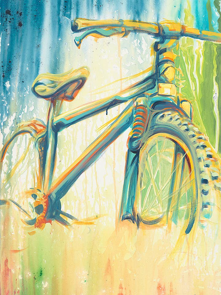 „Mountainbike“ Notekort for engroshandel hos Mary Bea Art