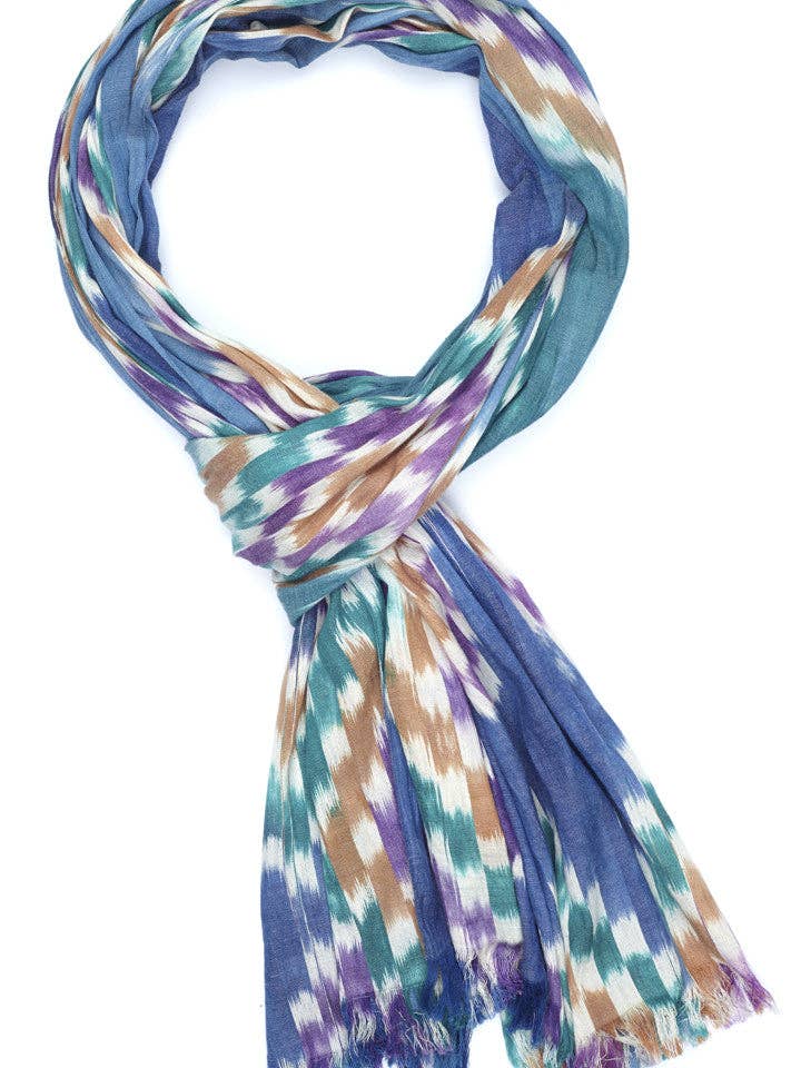 Ikat Diamonds - Blue for wholesale by Indigo Handloom