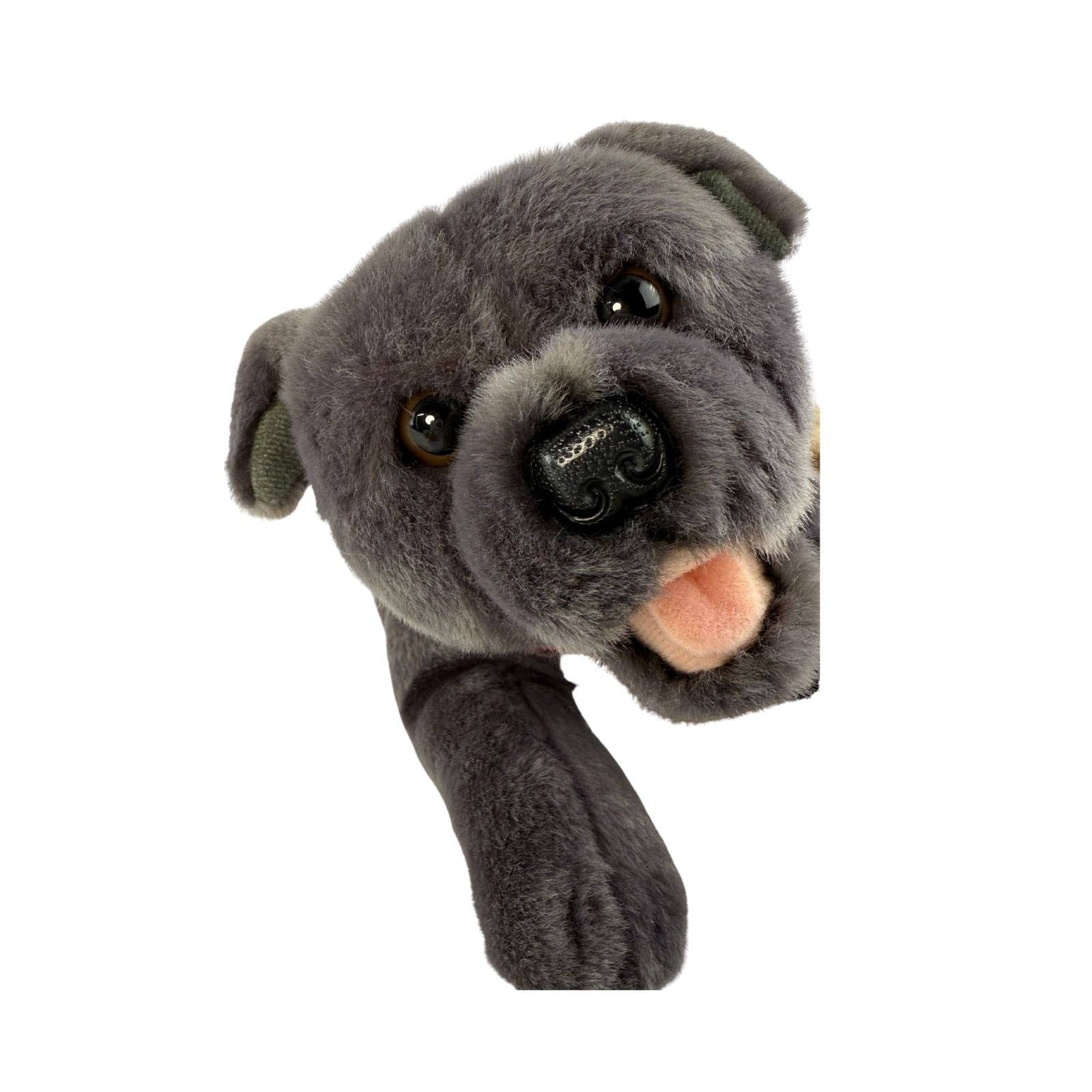 Bocchetta Plush Toys – Großhandel Plüschtier – Hund – Bullet - Staffy - 28 cm schlaff, grau3