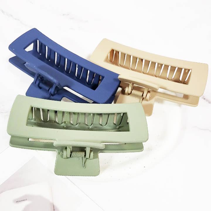 Big Size Matte Color Hair Claw Clip for wholesale on Faire