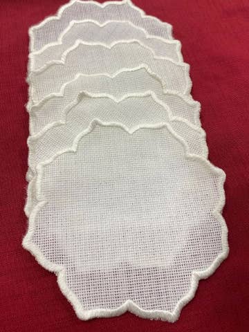 Witte linnen onderzetters voor wholesale door Ladin Ozden