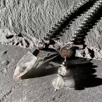 Karaba rock crystal clock for wholesale by Belle De Lune