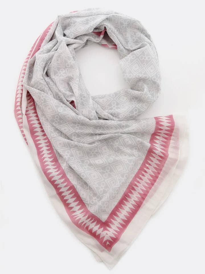 Écharpe 100 % coton biologique / Rina – gris pour la vente par Djian