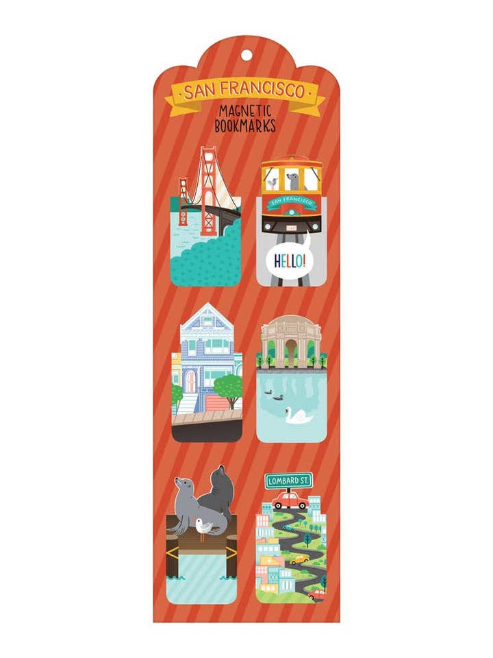 San Francisco Magnetic Bookmarks for wholesale by Chronicle Books
