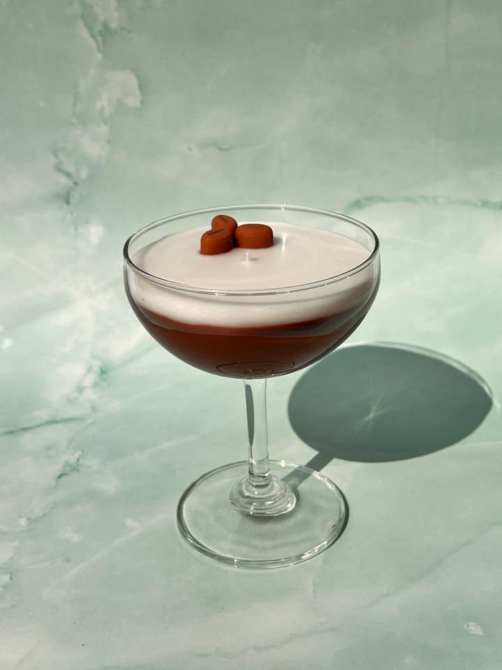 Espresso Martini Candle: Roasted Coffee Scent, Coupe Glass for wholesale by Candle Lume
