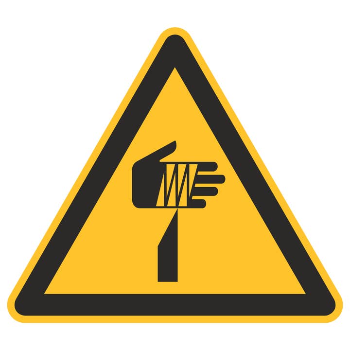 Warnzeichen / Warnung vor spitzem Gegenstand für den Großhandel von Blitzpfeil24 by Jahn Industrieschilder/Etiketten GmbH