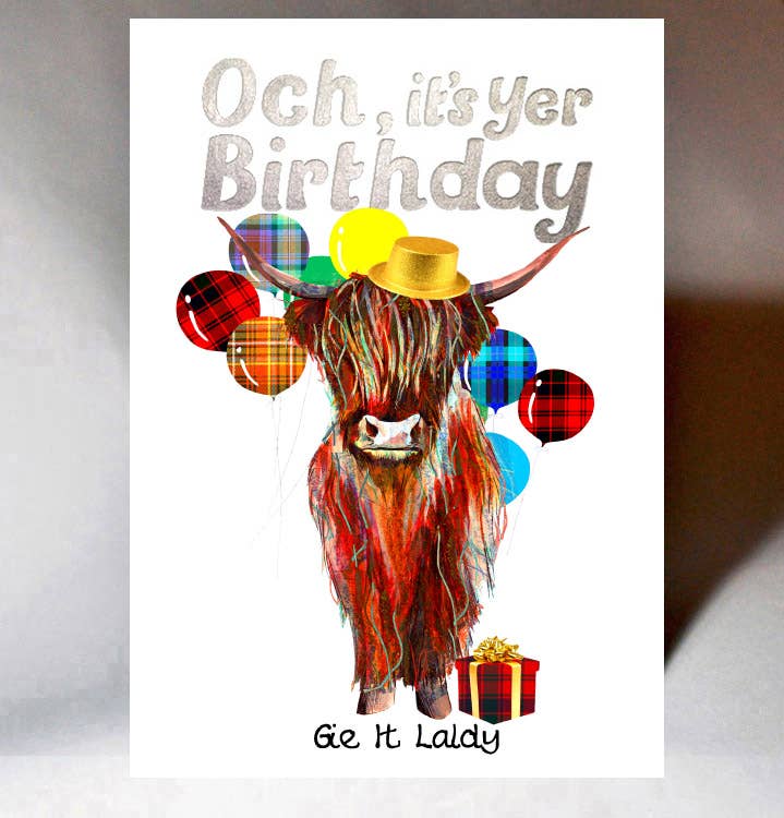 Wee Wishes - Wholesale Birthday Card - BIRTHDAY GIE IT LALDY CARD WWBD2450