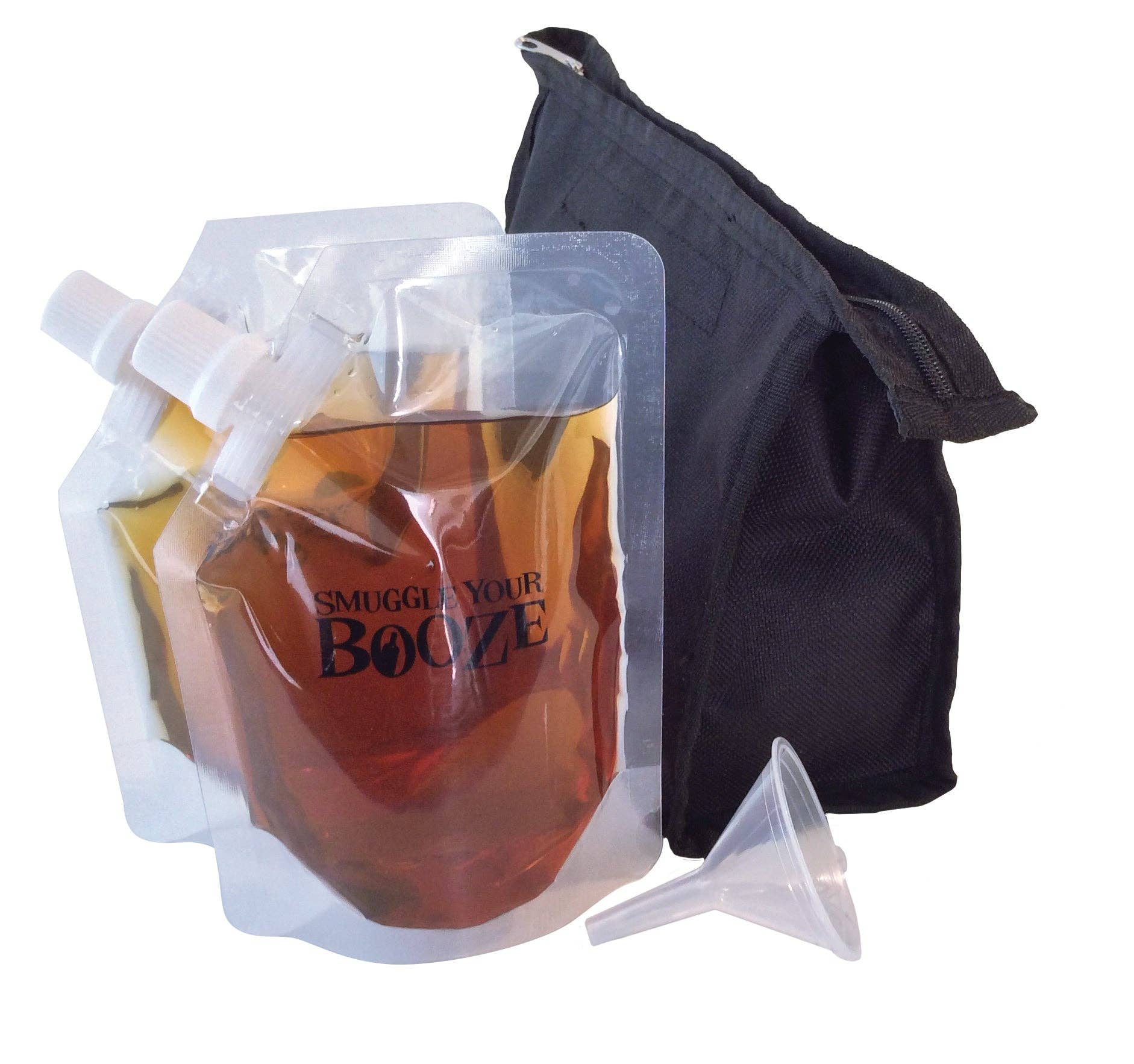 Smuggle Your Booze - Wholesale Make-up/cosmetic bag - Cosmetic Bag Includes 2 Soft Flasks & Funnel