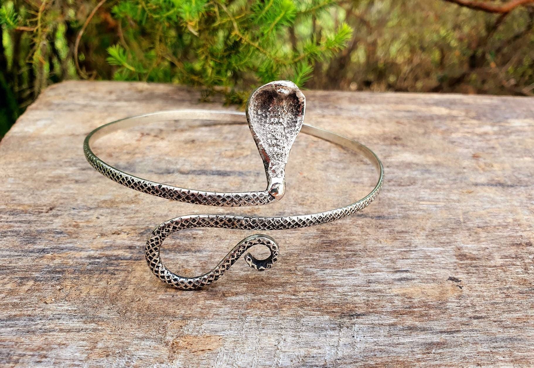 Kaali Boutique - Wholesale Cuff Bracelet - Silver Snake Arm Bracelet / Boho / Tribal / Spiral / Ethnic / Rustic / Bohemian / Hippie / Plus Size / Body Positive5