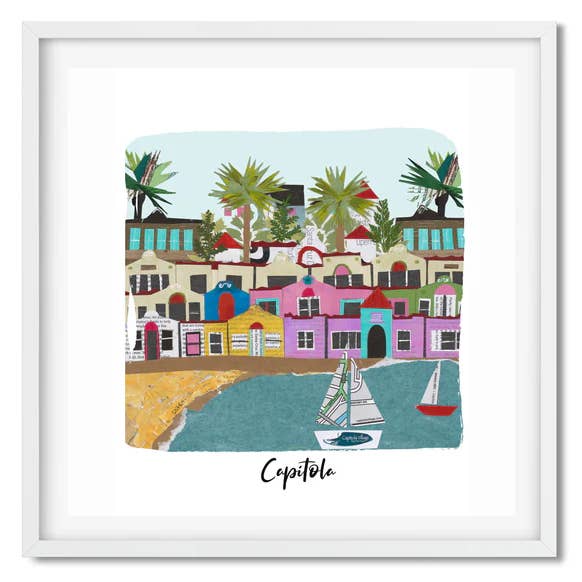 Stampa artistica Capitola Collage per la vendita all'ingrosso da parte di Jennifer Clifford’s Adventures in Collage