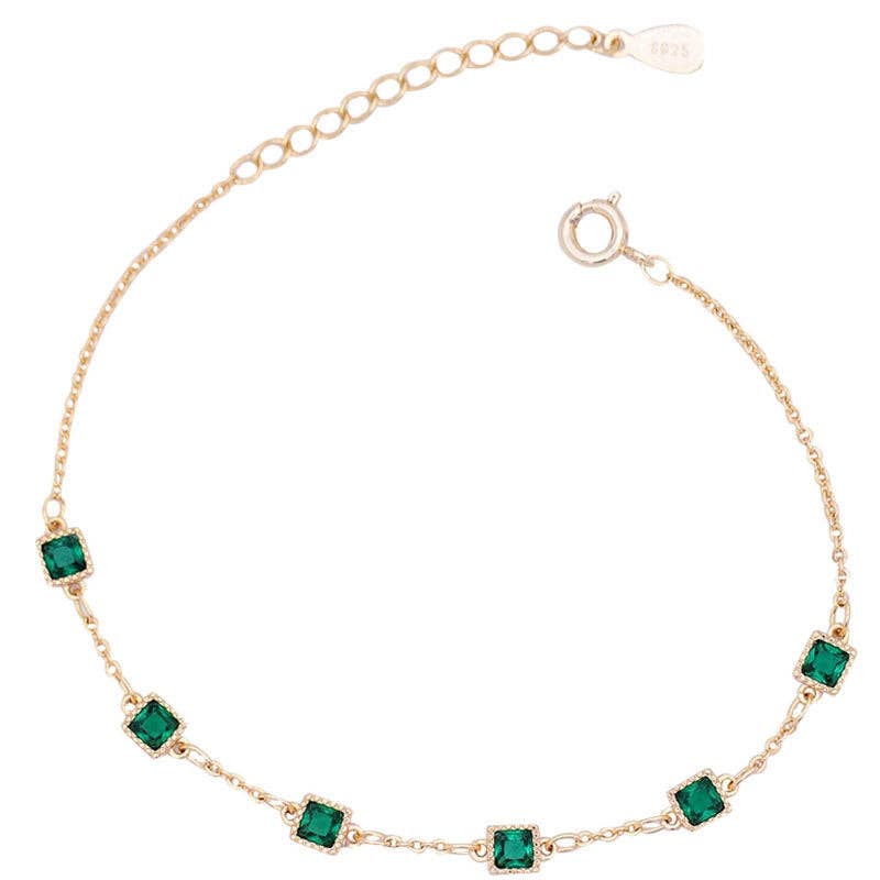 Perimade & Co. LLC - Wholesale Link & Chain Bracelet - Green Color Gemstone Wedding Bracelet in 925 Sterling Silver3