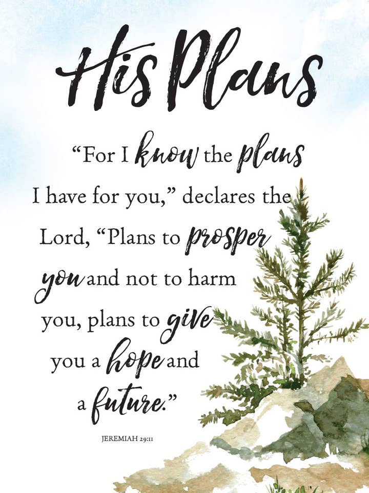 His Plans-"For I Know» - Placa de madera Woodland Grace de 6 x 9 para venta al por mayor de Dexsa