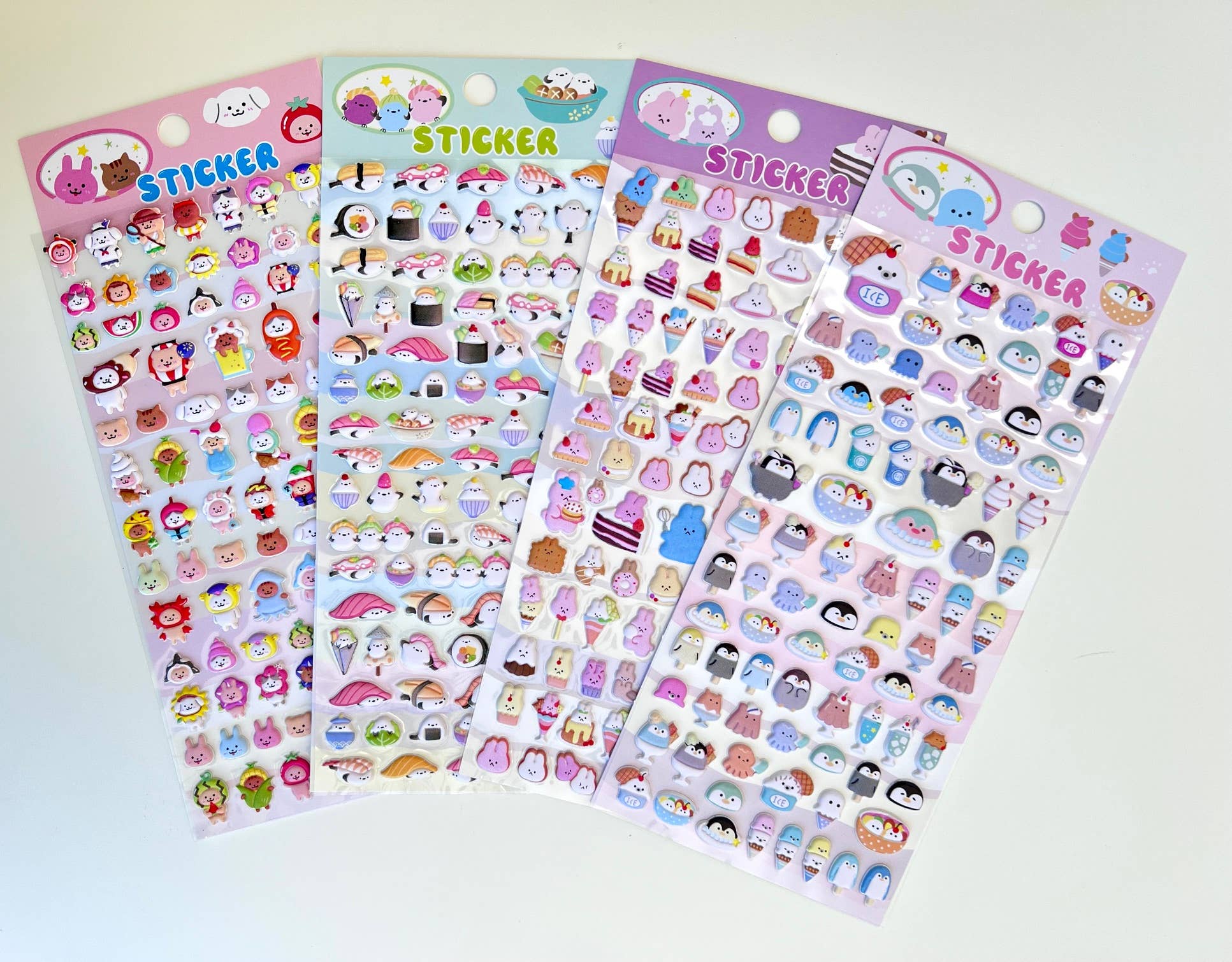 BCmini - Wholesale Sticker - 11024 Tiny Animal Puffy Assorted Stickers-123