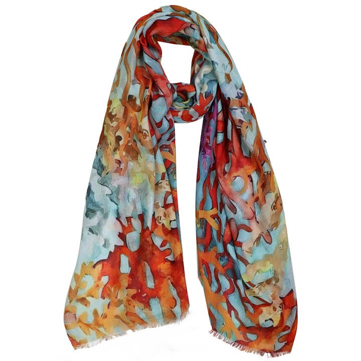 Pañuelo de diseñador de seda modal floral para venta al por mayor de Namaskar Australia