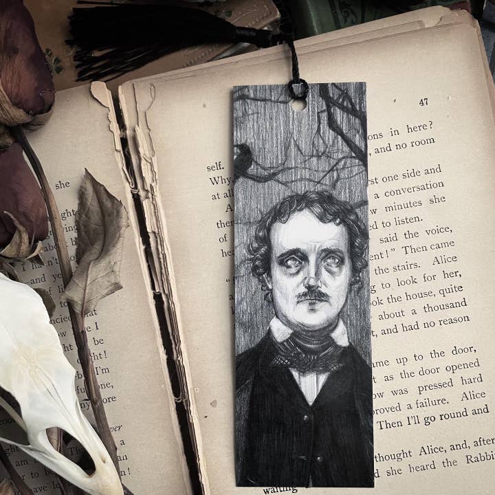 Caitlin McCarthy Art - Wholesale Bookmark - Edgar Allan Poe Bookmark - Pack of 101