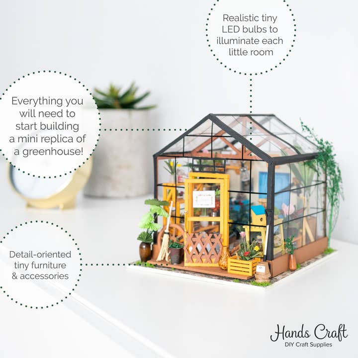 Hands Craft - Wholesale DIY Craft Kit - DIY Miniature House Kit: Cathy's Flower House