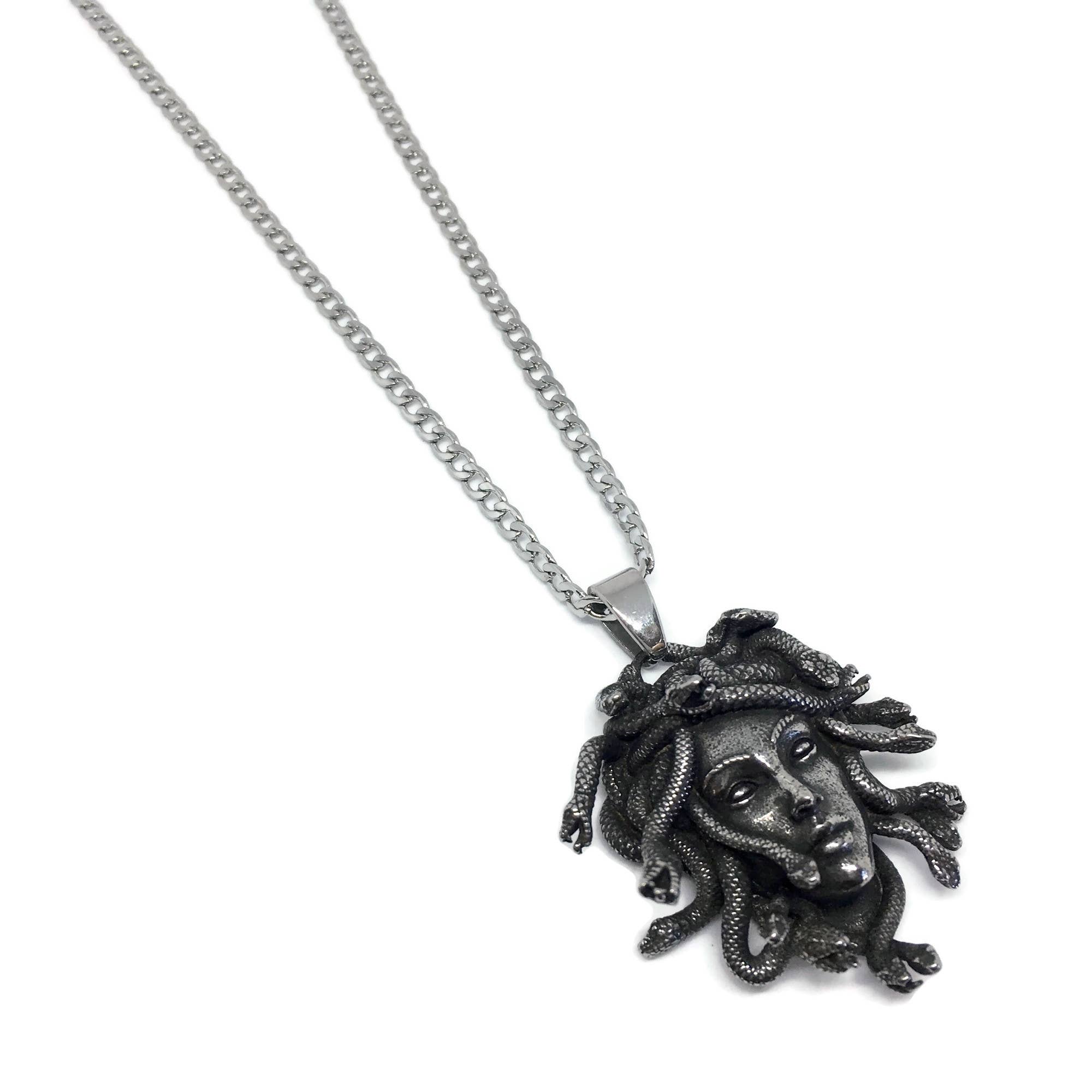Gifts From The Crypt - Wholesale Pendant/charm necklace - Medusa Head Necklace Greek Mythology Stainless Steel Pendant3