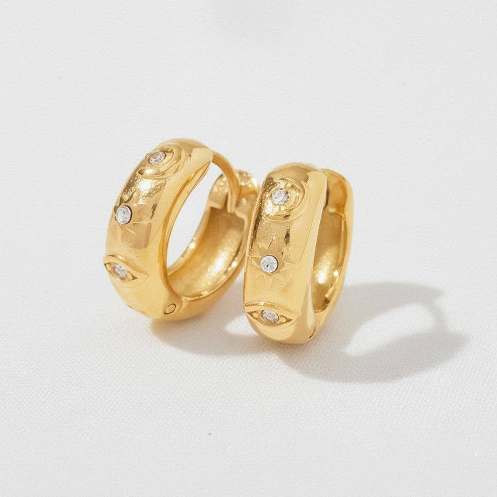 paperln - Wholesale Dangle Earrings - Starry Eye Drop Earrings with Dazzling Accents